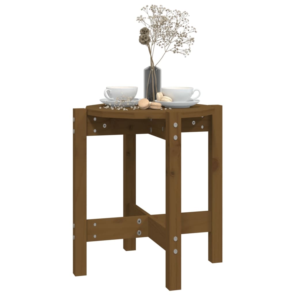 Coffee Table Honey Brown Ø 42.5x45 cm Solid Wood Pine