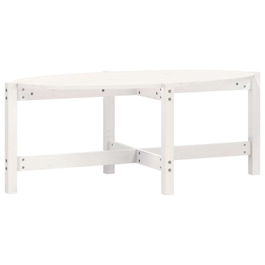 Coffee Table White 118x63x45 cm Solid Wood Pine