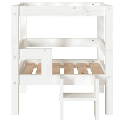 Dog Bed White 55.5x53.5x60 cm Solid Wood Pine