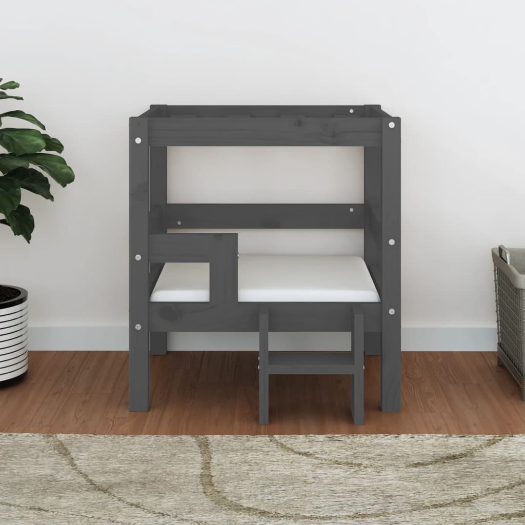 Dog Bed | Grey | Solid pinewood | 55.5x53.5x60 cm |  Durable  | Dog Bed