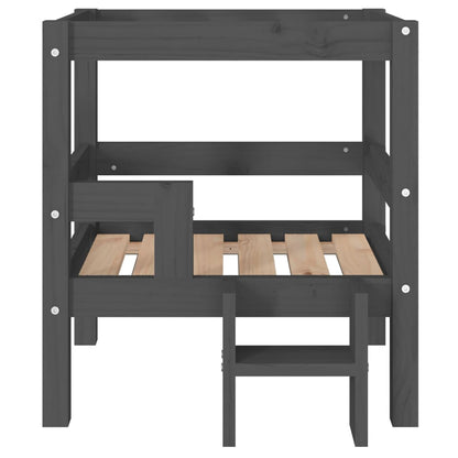 Dog Bed | Grey | Solid pinewood | 55.5x53.5x60 cm |  Durable  | Dog Bed