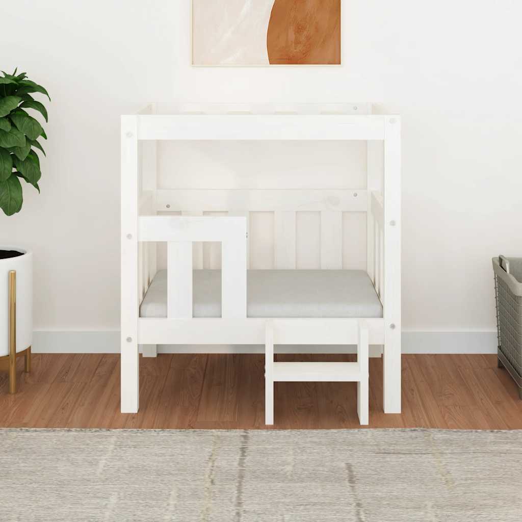 Dog Bed | White | Solid Pine Wood | Medium | Sturdy | Dog Bed | Rectangle