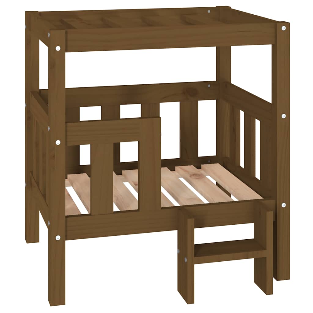 Dog Bed | Honey brown | Solid pine wood | Small | Durable | Dog Bed