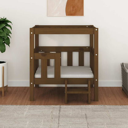 Dog Bed | Honey brown | Solid pine wood | Small | Durable | Dog Bed