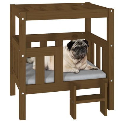 Dog Bed | Honey brown | Solid pine wood | Small | Durable | Dog Bed