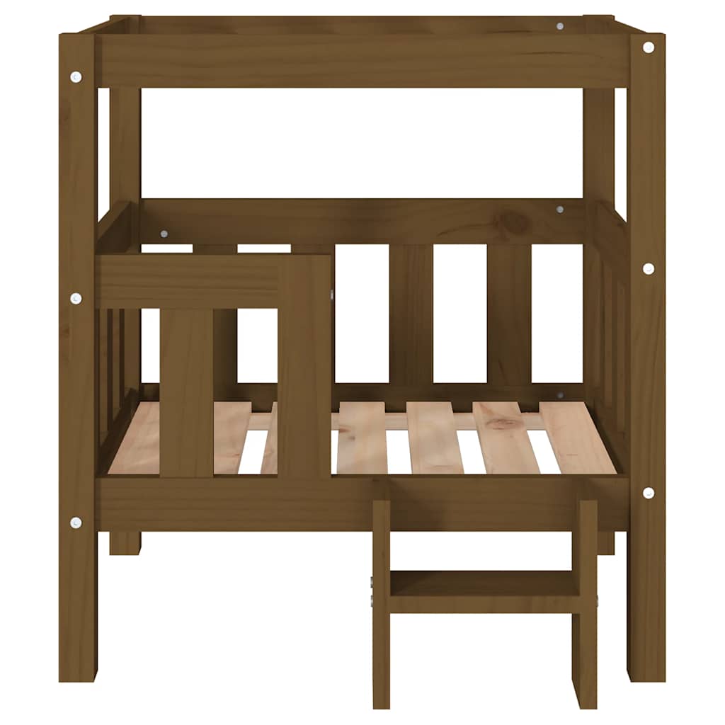 Dog Bed | Honey brown | Solid pine wood | Small | Durable | Dog Bed