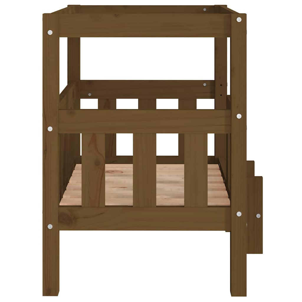 Dog Bed | Honey brown | Solid pine wood | Small | Durable | Dog Bed
