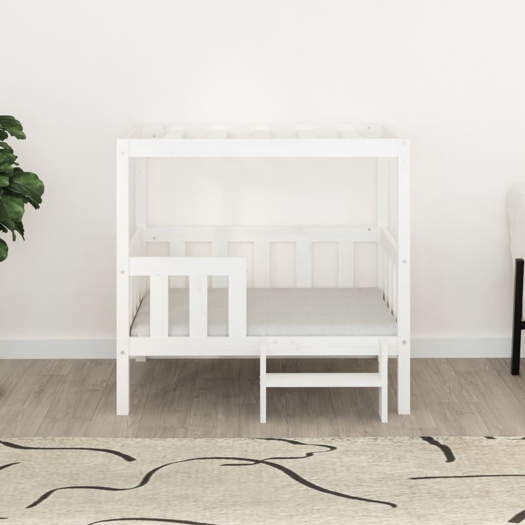 Dog Bed | White | Solid pinewood | Medium | Dog Bed | Rectangular