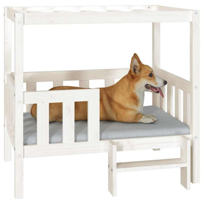 Dog Bed White 95,5x73,5x90 cm Solid Wood Pine