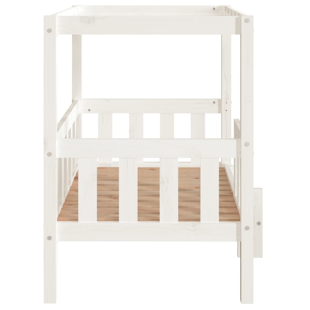 Dog Bed | White | Solid pinewood | Medium | Dog Bed | Rectangular