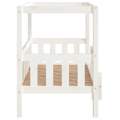 Dog Bed White 95,5x73,5x90 cm Solid Wood Pine