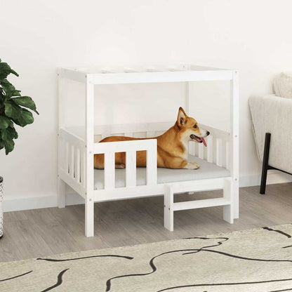 Dog Bed White 95,5x73,5x90 cm Solid Wood Pine