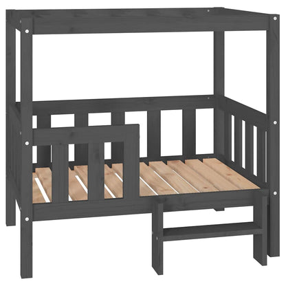 Dog Bed Grey 95,5x73,5x90 cm Solid Wood Pine