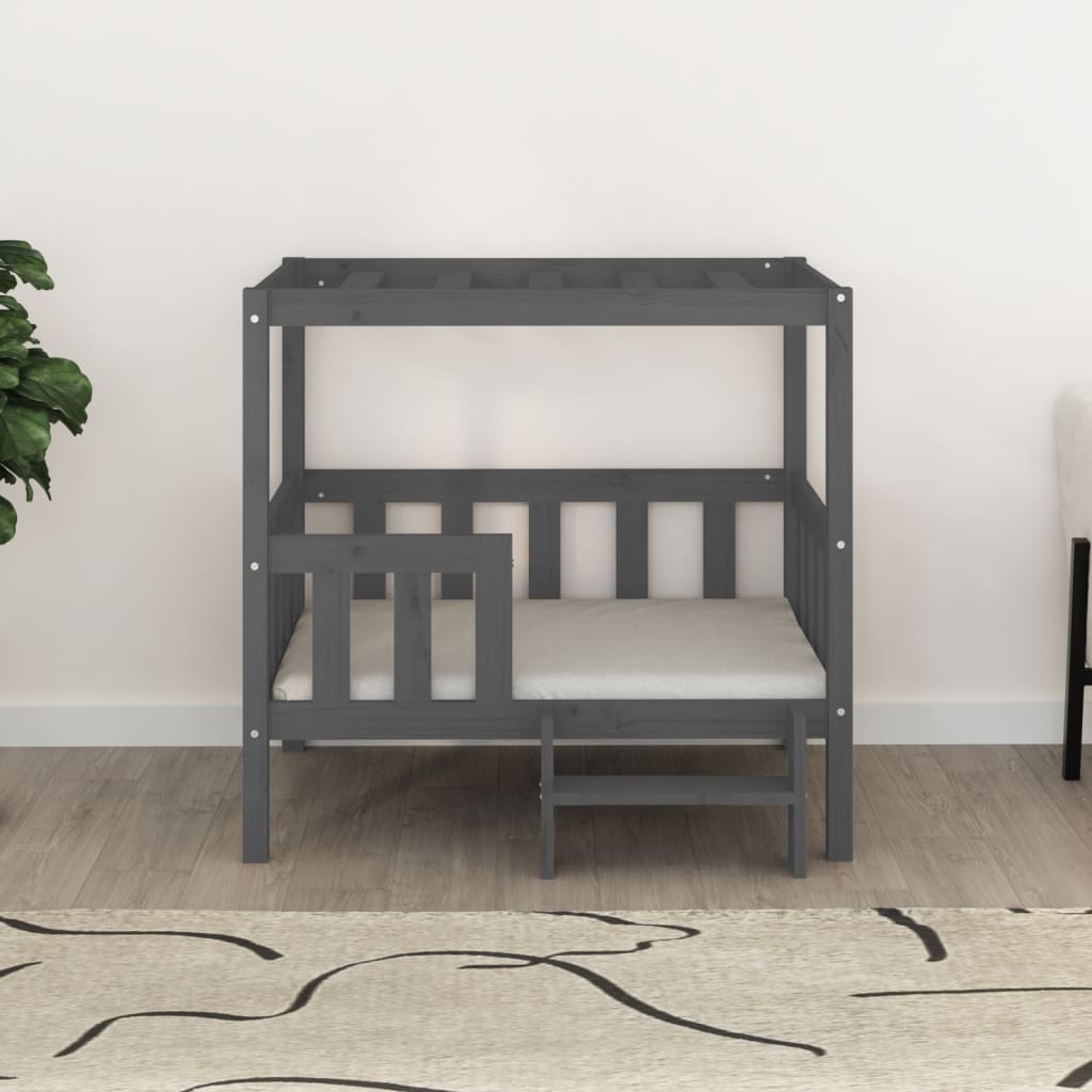 Dog Bed | Grey | Solid Pine Wood | Large | Durable | Dog Bed