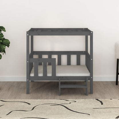 Dog Bed | Grey | Solid Pine Wood | Large | Durable | Dog Bed