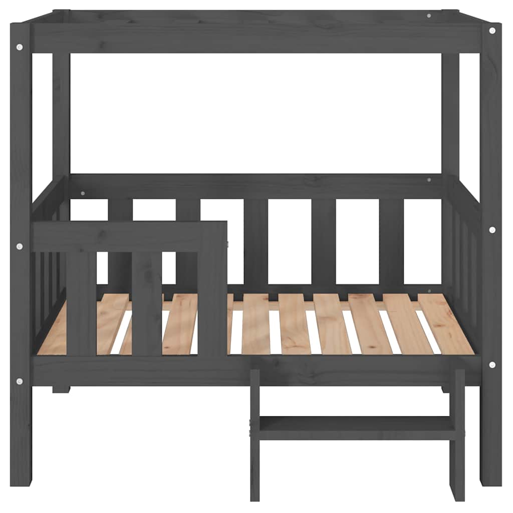 Dog Bed Grey 95,5x73,5x90 cm Solid Wood Pine