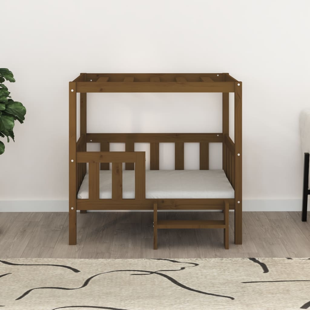 Dog Bed | Honey Brown | Solid Pine Wood | Medium | Durable | Dog Bed