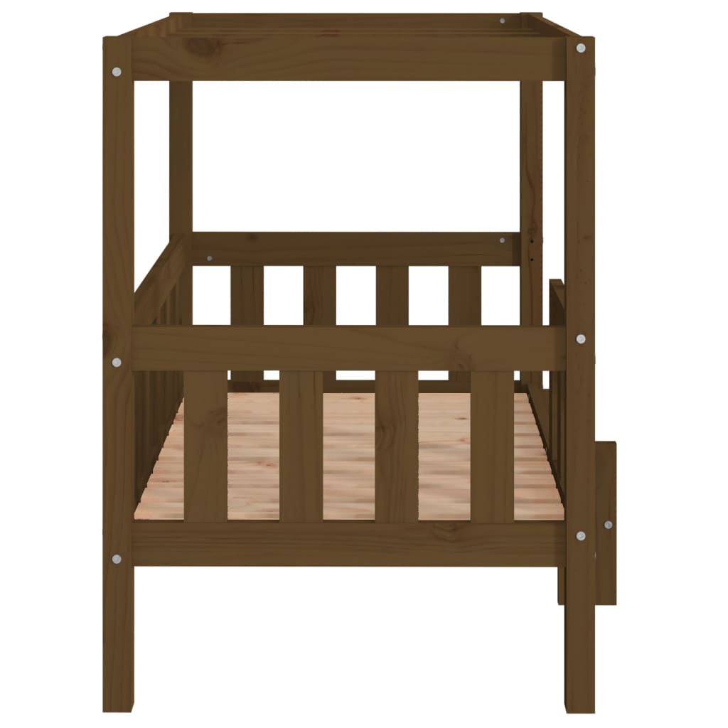 Dog Bed | Honey Brown | Solid Pine Wood | Medium | Durable | Dog Bed