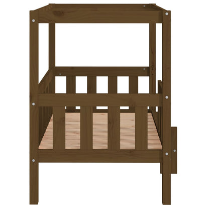Dog Bed | Honey Brown | Solid Pine Wood | Medium | Durable | Dog Bed