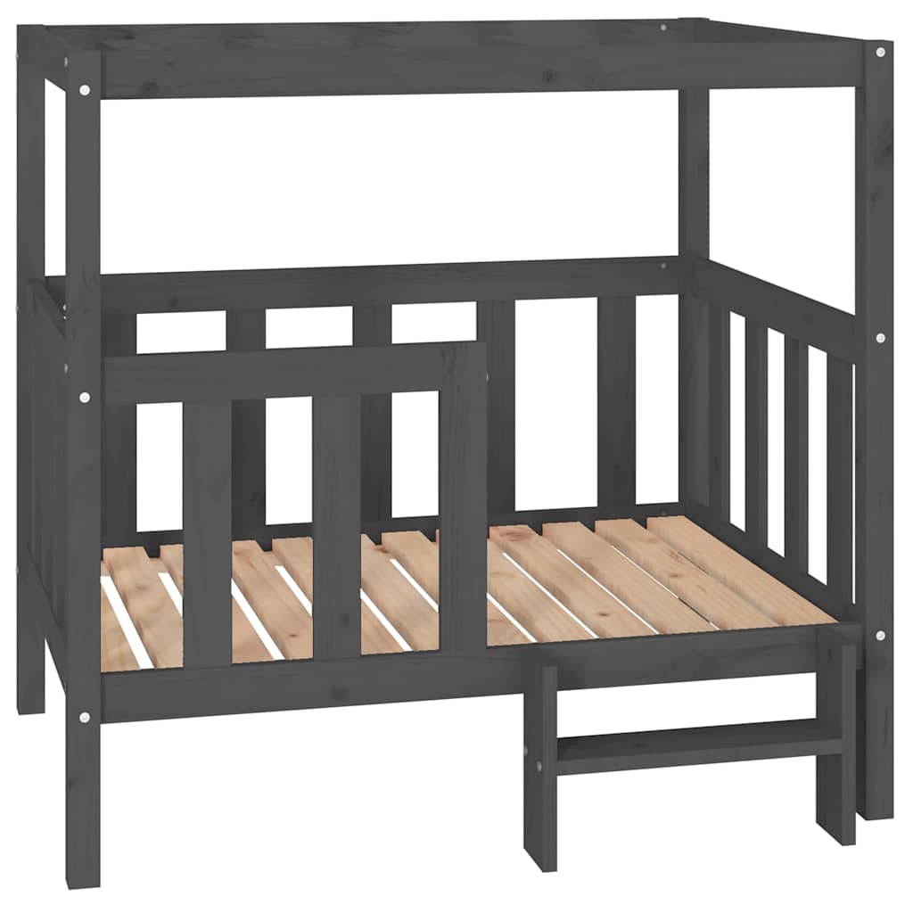Dog Bed Grey 105,5 x 83,5 x 100 cm Solid Wood Pine