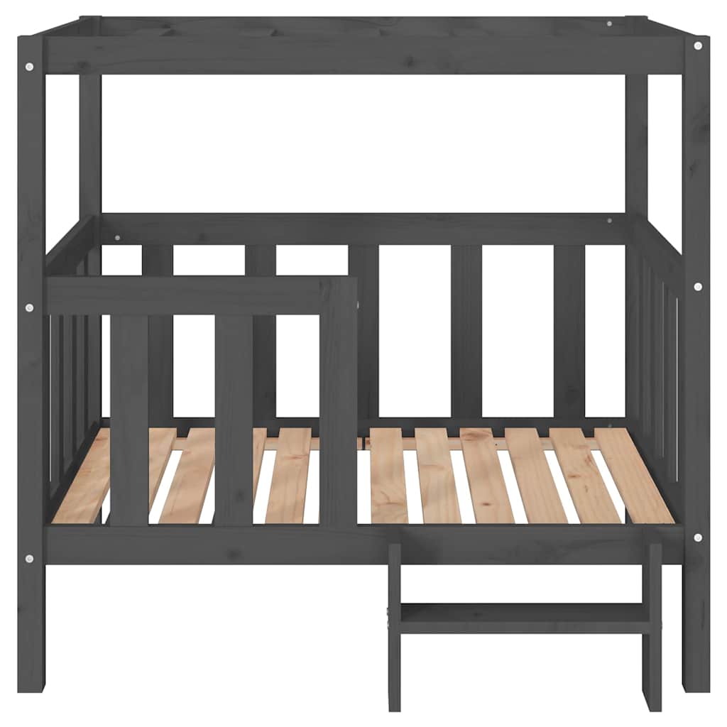 Dog Bed Grey 105,5 x 83,5 x 100 cm Solid Wood Pine