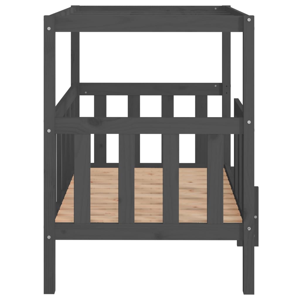 Dog Bed | Grey | Solid pine wood | Medium | Dog Bed | Rectangular