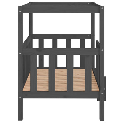 Dog Bed | Grey | Solid pine wood | Medium | Dog Bed | Rectangular