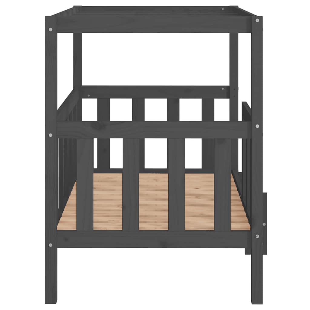 Dog Bed Grey 105,5 x 83,5 x 100 cm Solid Wood Pine