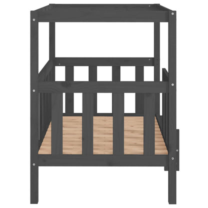 Dog Bed Grey 105,5 x 83,5 x 100 cm Solid Wood Pine