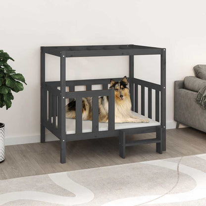 Dog Bed Grey 105,5 x 83,5 x 100 cm Solid Wood Pine