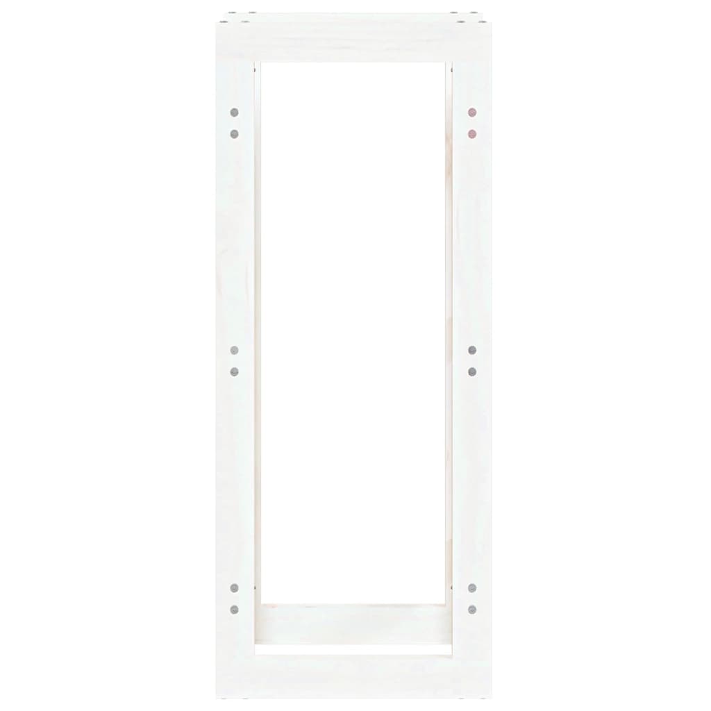 Firewood Rack White 41x25x100 cm Solid Wood Pine