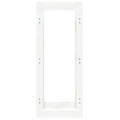 Firewood Rack White 41x25x100 cm Solid Wood Pine