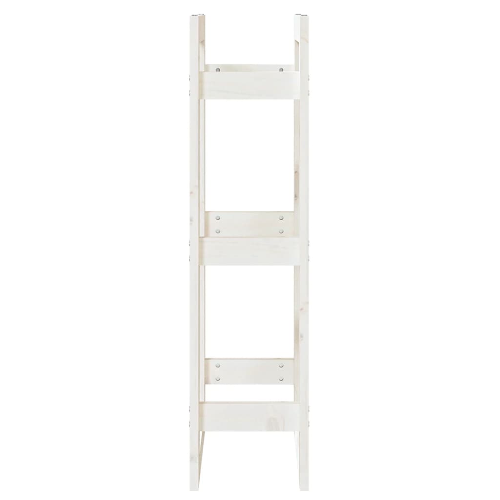 Firewood Rack White 41x25x100 cm Solid Wood Pine