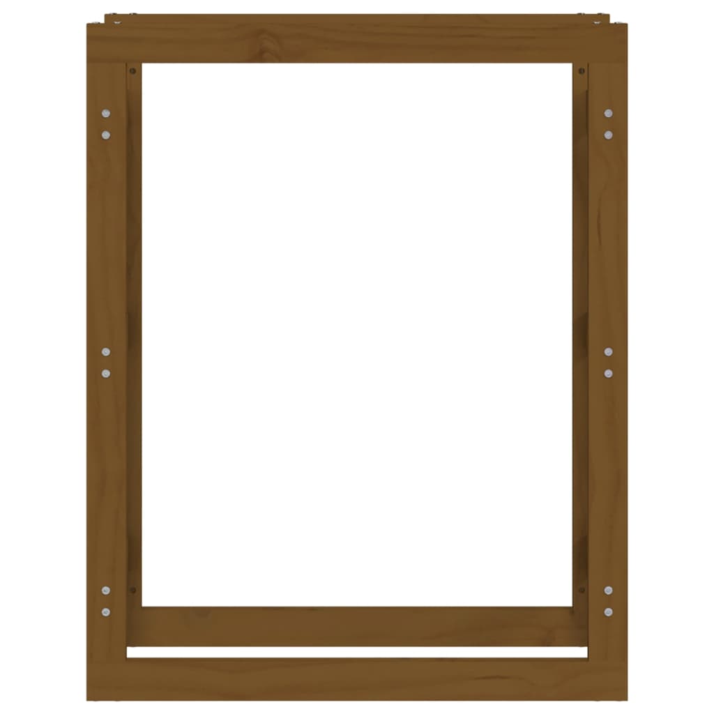Firewood Rack Honey Brown 80x25x100 cm Solid Wood Pine