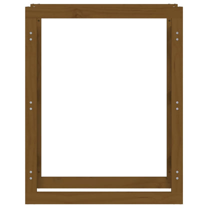 Firewood Rack Honey Brown 80x25x100 cm Solid Wood Pine