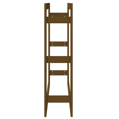 Firewood Rack Honey Brown 100x25x100 cm Solid Wood Pine