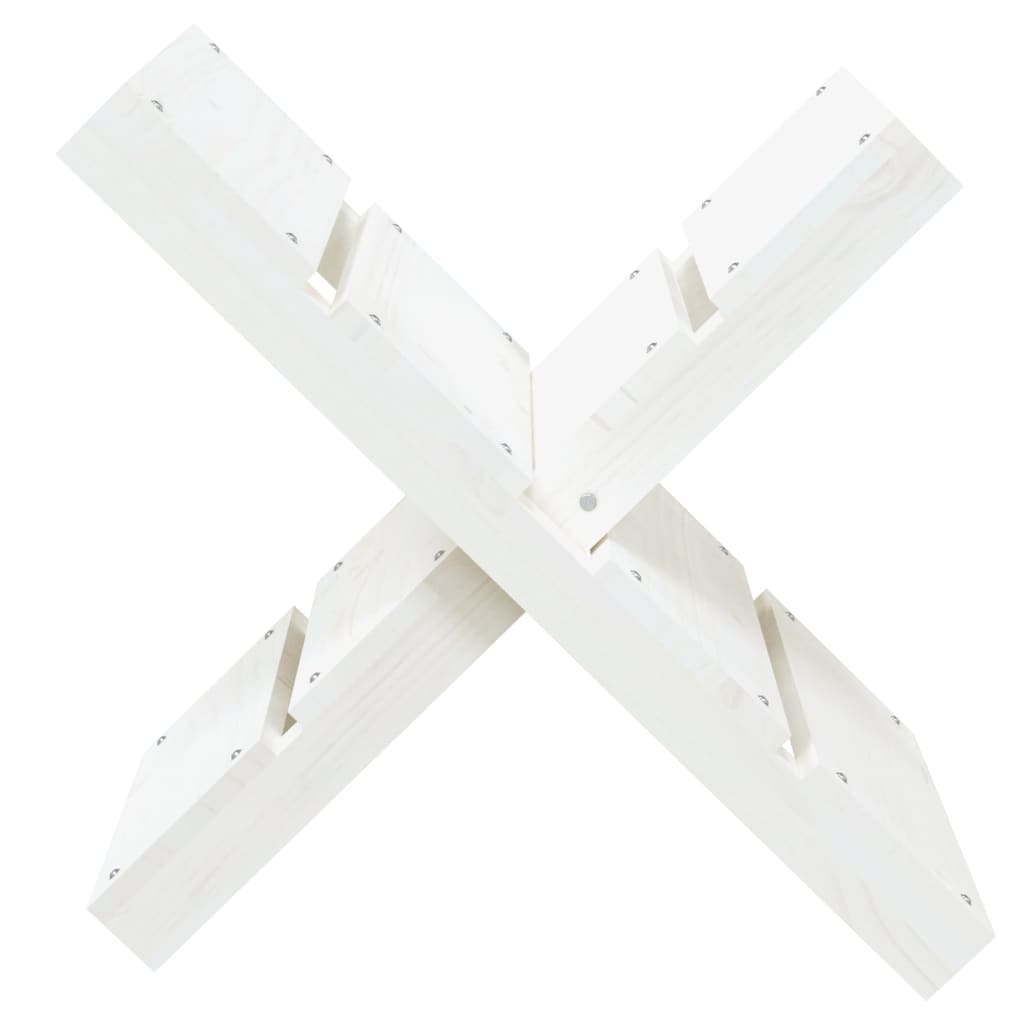 Log Holder White 47x39.5x48 cm Solid Wood Pine