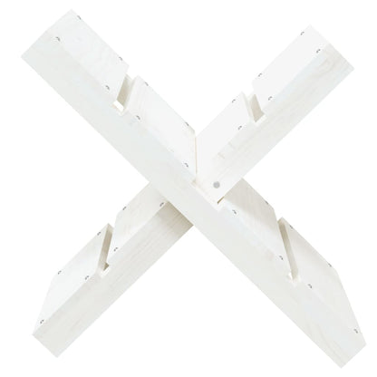 Log Holder White 47x39.5x48 cm Solid Wood Pine