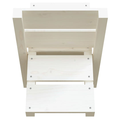 Log Holder White 47x39.5x48 cm Solid Wood Pine