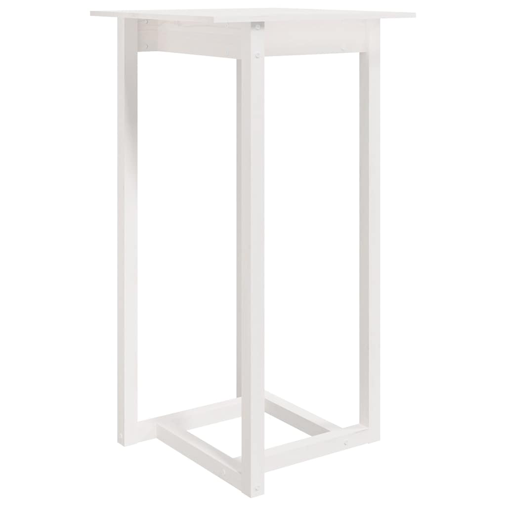 3 Piece Bar Set White Solid Wood Pine