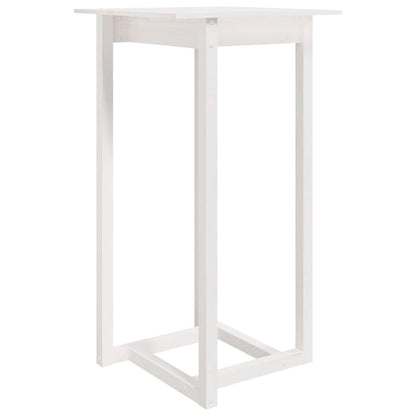 3 Piece Bar Set White Solid Wood Pine