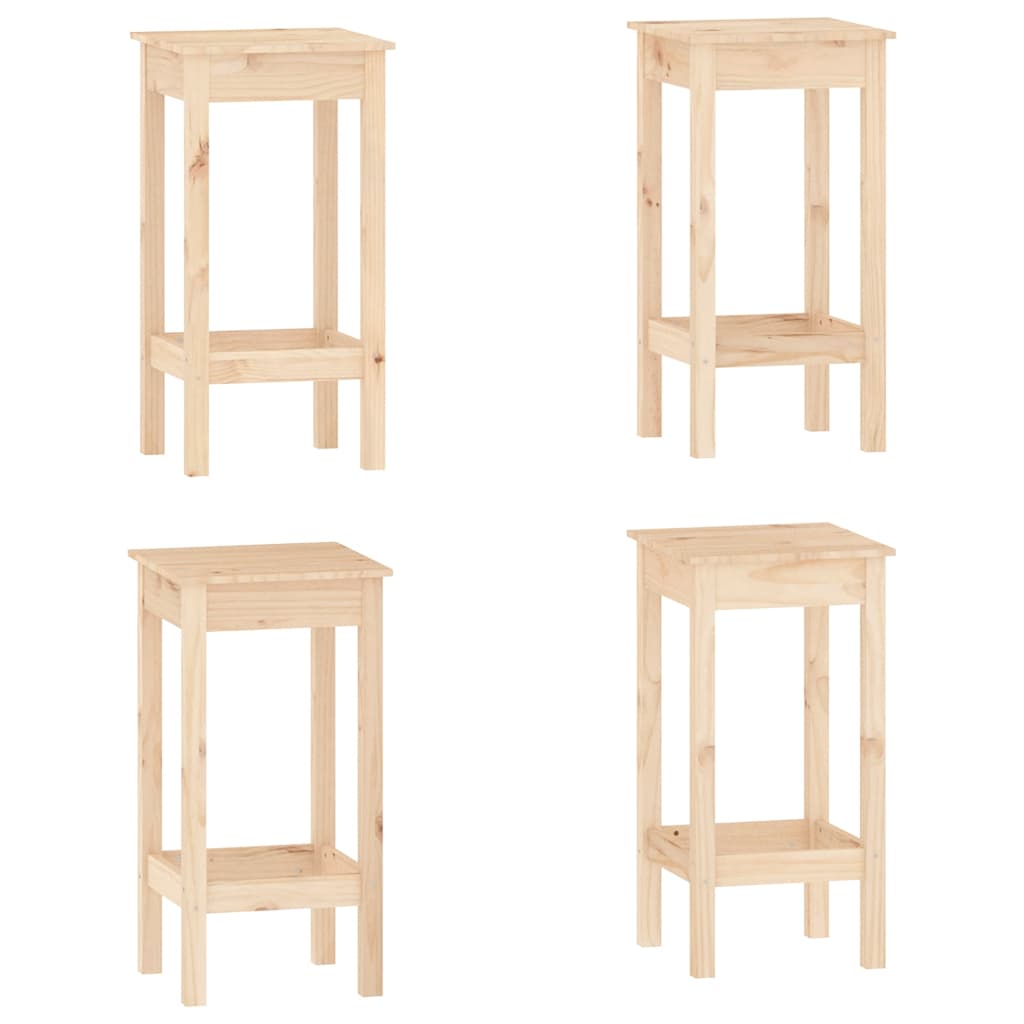 5 Piece Bar Set Solid Wood Pine