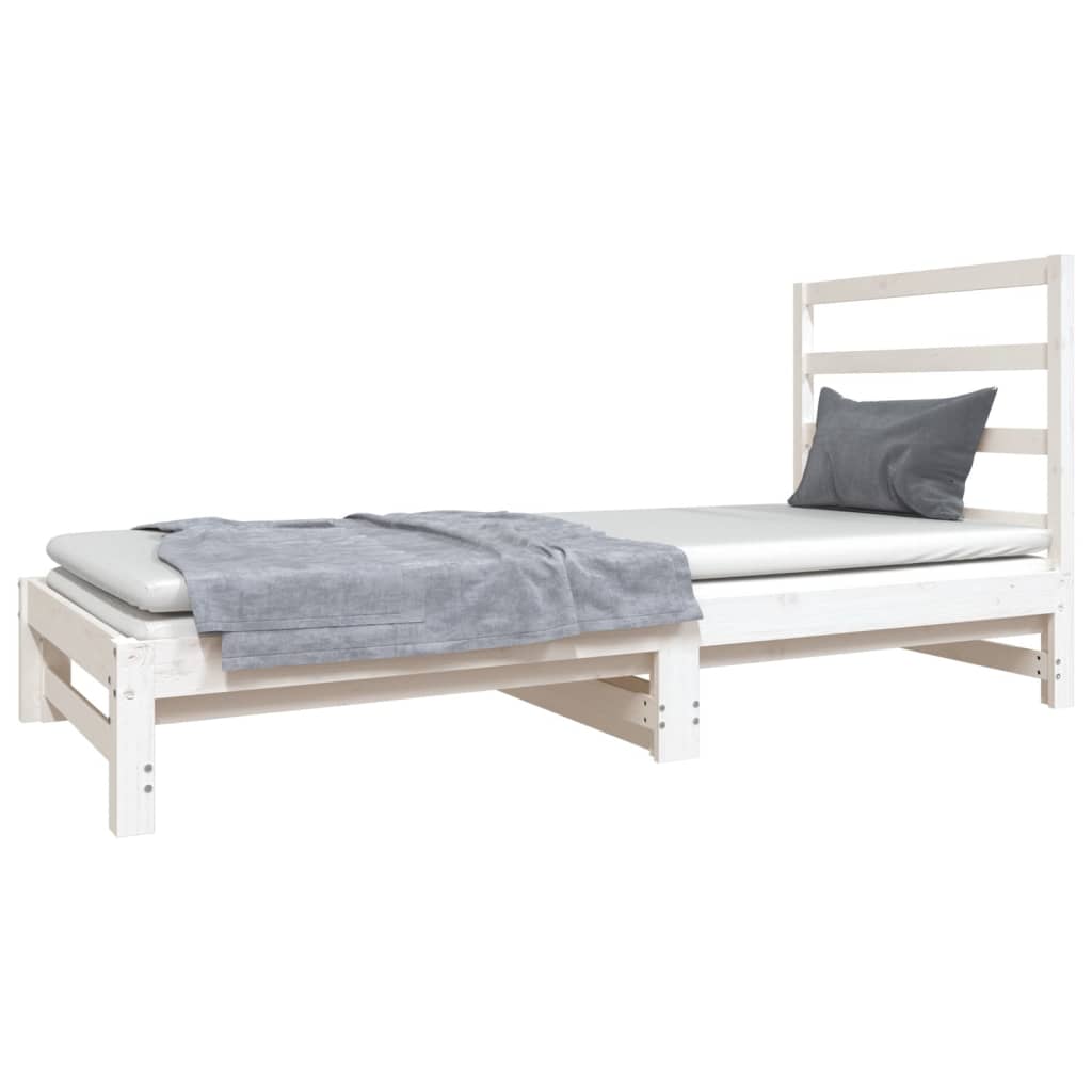 Pull-out Day Bed without Mattress White 2x(90x190) cm