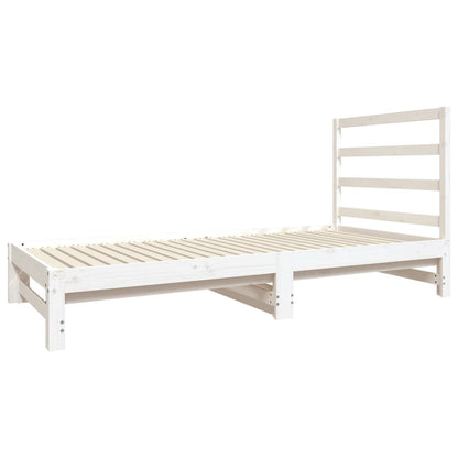 Pull-out Day Bed without Mattress White 2x(90x190) cm