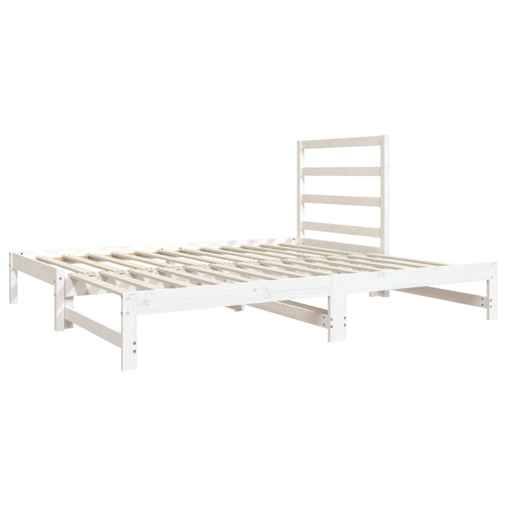 Pull-out Day Bed without Mattress White 2x(90x190) cm