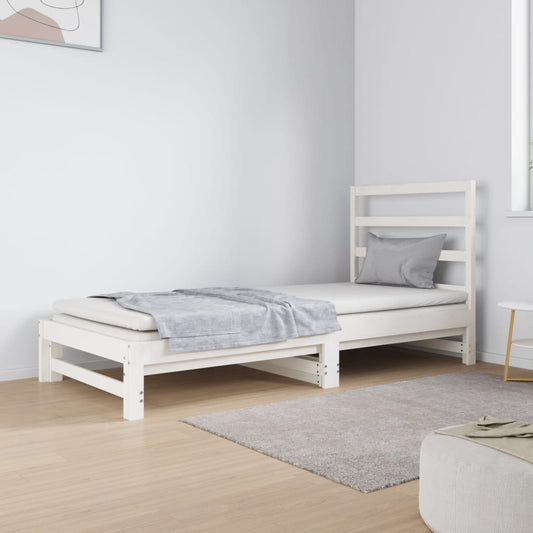 Pull-out Day Bed without Mattress White 2x(90x190) cm