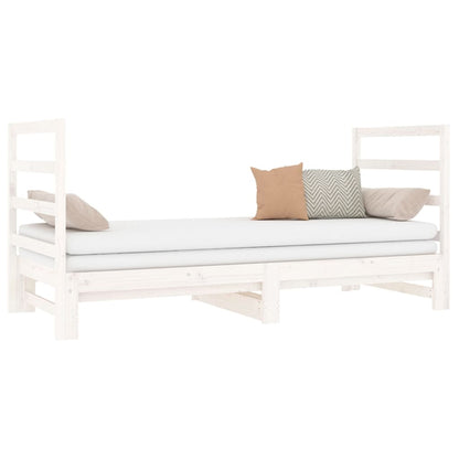 Pull-out Day Bed without Mattress White 2x(90x190) cm