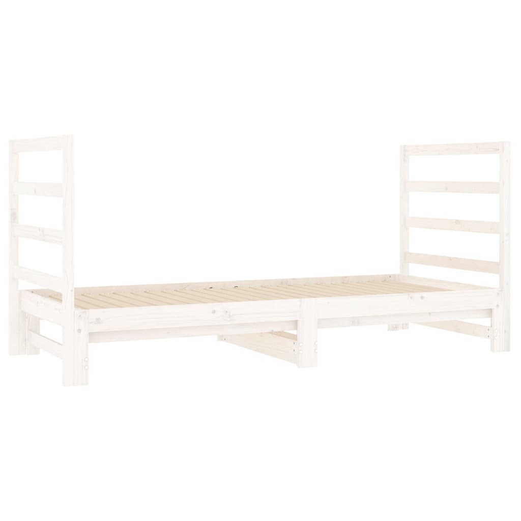 Pull-out Day Bed without Mattress White 2x(90x190) cm