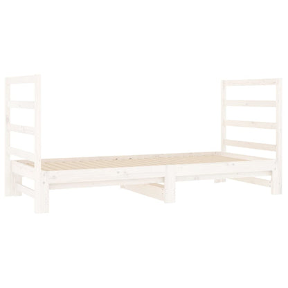 Pull-out Day Bed without Mattress White 2x(90x190) cm