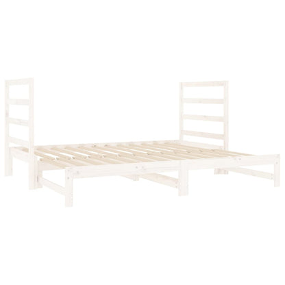 Pull-out Day Bed without Mattress White 2x(90x190) cm